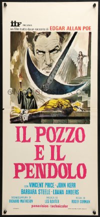 1t966 PIT & THE PENDULUM Italian locandina R1975 Vincent Price, Roger Corman & Edgar Allan Poe!