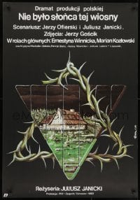 1t358 NIE BYLO SLONCA TEJ WIOSNY Polish 27x38 1984 WWII refugees, great Jakub Erol artwork!