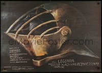 1t386 VASILIY BUSLAEV Polish 26x37 1983 cool Wiktor Sadowski art of bird in knight's helmet!