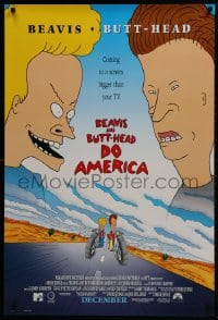 1w637 BEAVIS & BUTT-HEAD DO AMERICA int'l advance 1sh 1996 Mike Judge MTV delinquent cartoon!