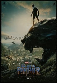 1w644 BLACK PANTHER teaser DS 1sh 2018 image of Chadwick Boseman in the title role as T'Challa!