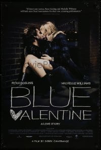 1w652 BLUE VALENTINE DS 1sh 2010 very sexy imageo of Michelle Williams & Ryan Gosling, a love story!