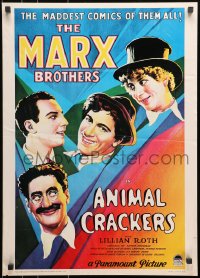 1w277 ANIMAL CRACKERS 20x28 commercial poster 1990 all four Marx Brothers, maddest comics!