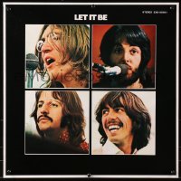 1w279 BEATLES 21x21 commercial poster 1980s John, Paul, George & Ringo, Let It Be!