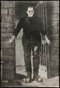 1w289 FRANKENSTEIN 27x40 commercial poster 1960s best portrait of Boris Karloff as the monster!
