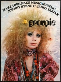 1w292 GROUPIE 22x29 Dutch commercial poster 1969 Fabian's book, image of girl in wild make-up!