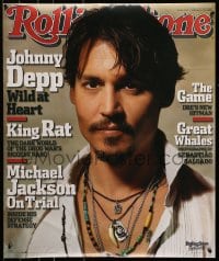 1w297 JOHNNY DEPP 22x27 commercial poster 2005 is wild at heart for Rolling Stone magazine!