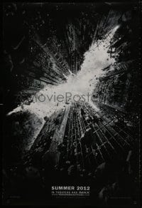 1w685 DARK KNIGHT RISES teaser DS 1sh 2012 image of Batman's symbol in broken buildings!