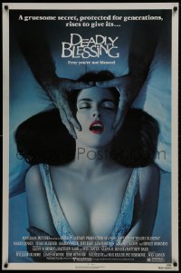 1w686 DEADLY BLESSING 1sh 1981 Wes Craven, a gruesome secret protected for generations rises!