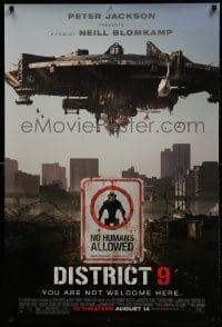 1w700 DISTRICT 9 advance DS 1sh 2009 Neill Blomkamp, cool image of spaceship, no humans allowed!