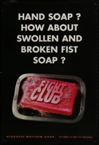 1w716 FIGHT CLUB teaser 1sh 1999 Edward Norton & Brad Pitt, how about swollen & broken fist soap!
