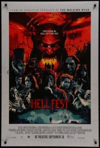 1w744 HELL FEST advance DS 1sh 2018 very creepy carnival images, fun going in, hell getting out!