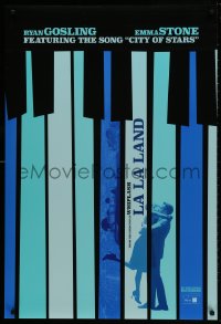 1w788 LA LA LAND teaser DS 1sh 2016 Ryan Gosling, Emma Stone in piano keys, City of Stars!