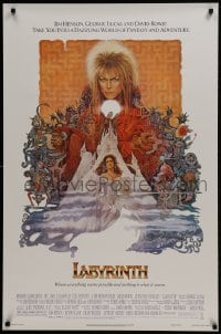 1w789 LABYRINTH 1sh 1986 Jim Henson, art of David Bowie & Jennifer Connelly by Ted CoConis!
