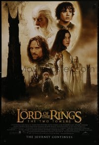 1w801 LORD OF THE RINGS: THE TWO TOWERS int'l DS 1sh 2002 Jackson & J.R.R. Tolkien, cast montage!