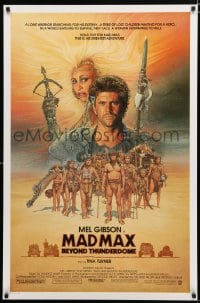 1w802 MAD MAX BEYOND THUNDERDOME 1sh 1985 art of Mel Gibson & Tina Turner by Richard Amsel!