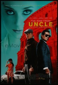 1w806 MAN FROM U.N.C.L.E. advance DS 1sh 2015 Guy Ritchie, Henry Cavill and Armie Hammer!
