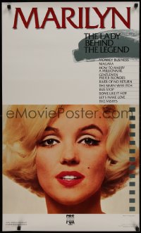 1w150 MARILYN 23x38 video poster R1987 great sexy close up image of young Monroe!