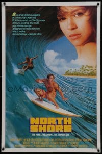 1w829 NORTH SHORE 1sh 1987 great Hawaiian surfing image + close up of sexy Nia Peeples!