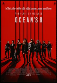 1w832 OCEAN'S 8 advance DS 1sh 2018 Bullock, Blanchett, Hathaway, Kaling, Paulson, Rihanna, Damon!