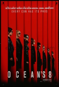 1w833 OCEAN'S 8 teaser DS 1sh 2018 Bullock, Blanchett, Hathaway, Kaling, Paulson, Rihanna, Damon!