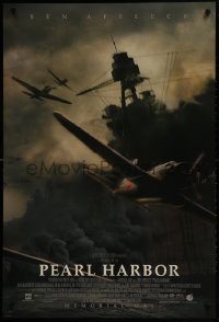 1w838 PEARL HARBOR advance DS 1sh 2001 Ben Affleck, Beckinsale, Hartnett, bombers over battleship!