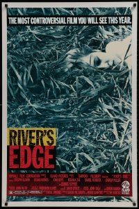 1w884 RIVER'S EDGE 1sh 1986 Keanu Reeves, Glover, most controversial film you will see this year!