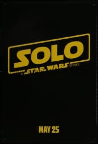 1w913 SOLO teaser DS 1sh 2018 A Star Wars Story, Howard, classic title design over black background!