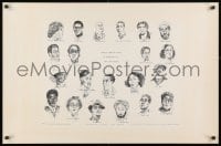 1w347 AFRICAN AMERICAN POETS OF WASHINGTON D.C. 23x35 special poster 1978 Mark H. Montgomery art!