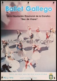 1w352 BALLET GALLEGO 19x27 Spanish special poster 1973 Spanish dancers in costume!
