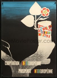 1w359 COOPERATION INTEREUROPEENNE 22x30 Dutch special poster 1950 Marshall Plan recovery!