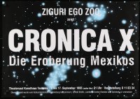1w477 CRONICA X 23x33 German stage poster 1995 Ziguri Ego Zoo musical event, great starry design!