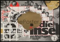 1w500 DIE INSEL VON ATHOL FUGARD 23x32 East German stage poster 1976 apartheid in South Africa!