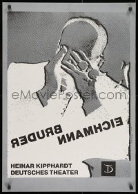 1w470 BRUDER EICHMANN 23x32 East German stage poster 1984 art of a grieving man by Grischa!