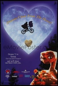 1w364 E.T. THE EXTRA TERRESTRIAL 27x40 special 1990s Henry Thomas, Drew Barrymore!