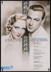 1w262 FILMFEST MUNCHEN 2001 23x33 German film festival poster 2001 Dietrich and Cooper by Casaro!