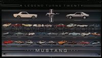 1w377 FORD MUSTANG 27x47 special poster 1984 cool images of modern pony cars and the originals!