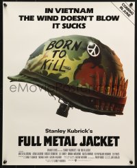 1w379 FULL METAL JACKET 17x21 special poster 1987 Stanley Kubrick Vietnam War movie, different!