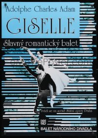 1w520 GISELLE 24x34 Czech stage poster 1995 great Iva Markartova art of two dancers!
