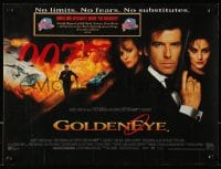 1w384 GOLDENEYE 12x16 English special poster 1995 Pierce Brosnan as Bond, Scorupco, Famke Janssen!