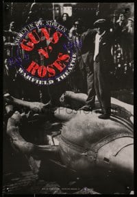 1w179 GUNS N' ROSES 13x19 music poster 1991 Axl Rose, Mayhem in the Streets at Warfield Theatre!