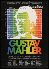 1w180 GUSTAV MAHLER 24x34 German music poster 1979 great, completely different art of the composer!
