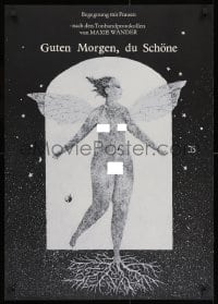 1w521 GUTEN MORGEN DU SCHONE 23x32 East German stage poster 1979 nude 'angel' art by Zauleck!