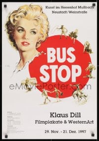 1w233 KLAUS DILL FILMPLAKATE & WESTERNART 19x27 German museum/art exhibition 1997 Bus Stop by Dill!
