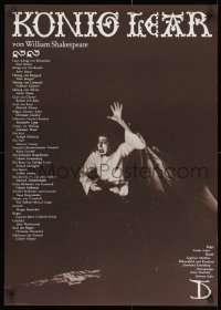 1w538 KONIG LEAR 23x32 East German stage poster 1981 based on classic play by William Shakespeare!