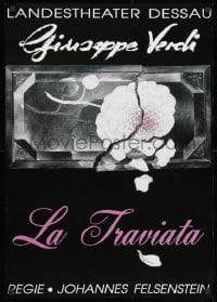 1w542 LA TRAVIATA 23x33 German stage poster 1980s opera by Giuseppe Verdi, different art!