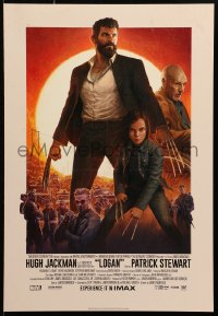 1w325 LOGAN IMAX mini poster 2017 Jackman in the title role as Wolverine, claws out, top cast!