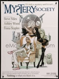 1w405 MYSTERY SOCIETY 18x24 special poster 2010 Steve Niles, Ashley Wood, & Fiona Staples!