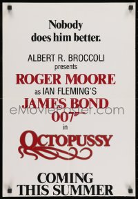 1w414 OCTOPUSSY English special poster 1983 Roger Moore as James Bond 007, nobody does him better!