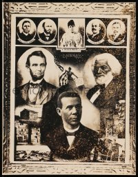 1w415 ONWARD 9x11 special poster 1980s Booker T. Washington, Lincols, Douglas, from 1903 print!